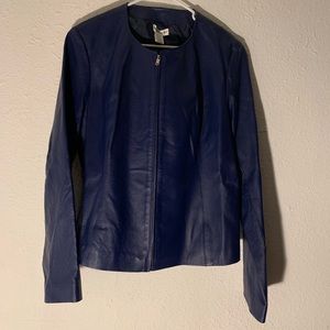 New Port News royal blue genuine leather jacket